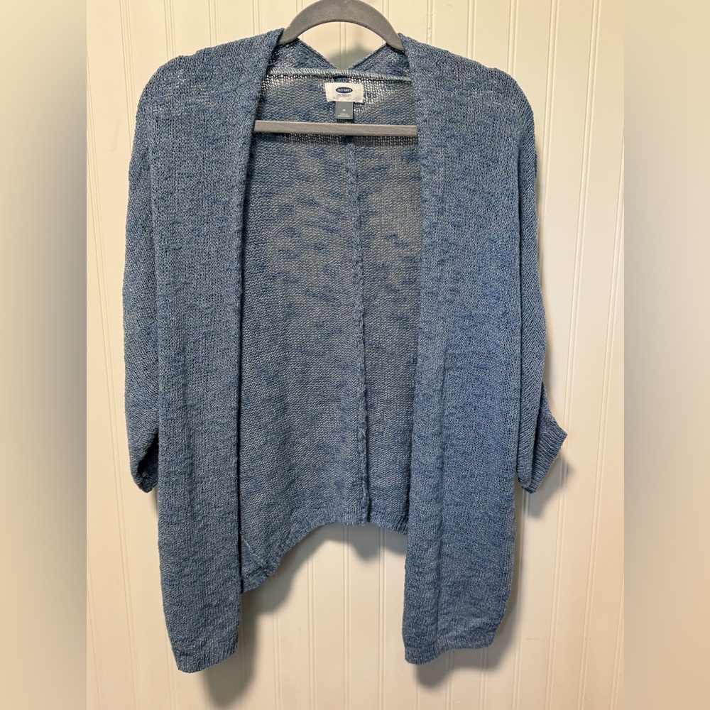 Old Navy Blue Cardigan Sweater Relaxed Fit